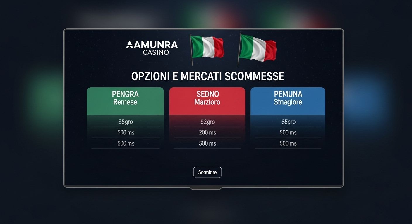 Opzioni e mercati di scommesse real-time betting